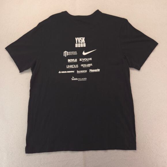 Nike YV5K 40 2022 Casual Crew Neck Short Sleeve Shirt Mens Size L Black - Picture 8 of 8